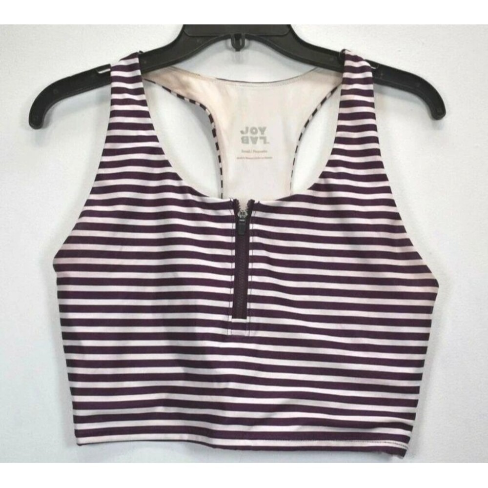 Joy Lab Striped Swim Top MEDIUM